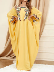 Floral Batwing Maxi Dress