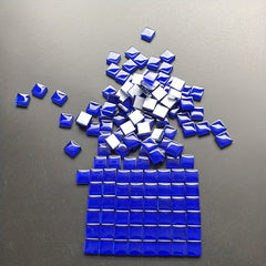 105pcs 1.0cm Colorful Glass Mosaic Tiles for DIY Crafts