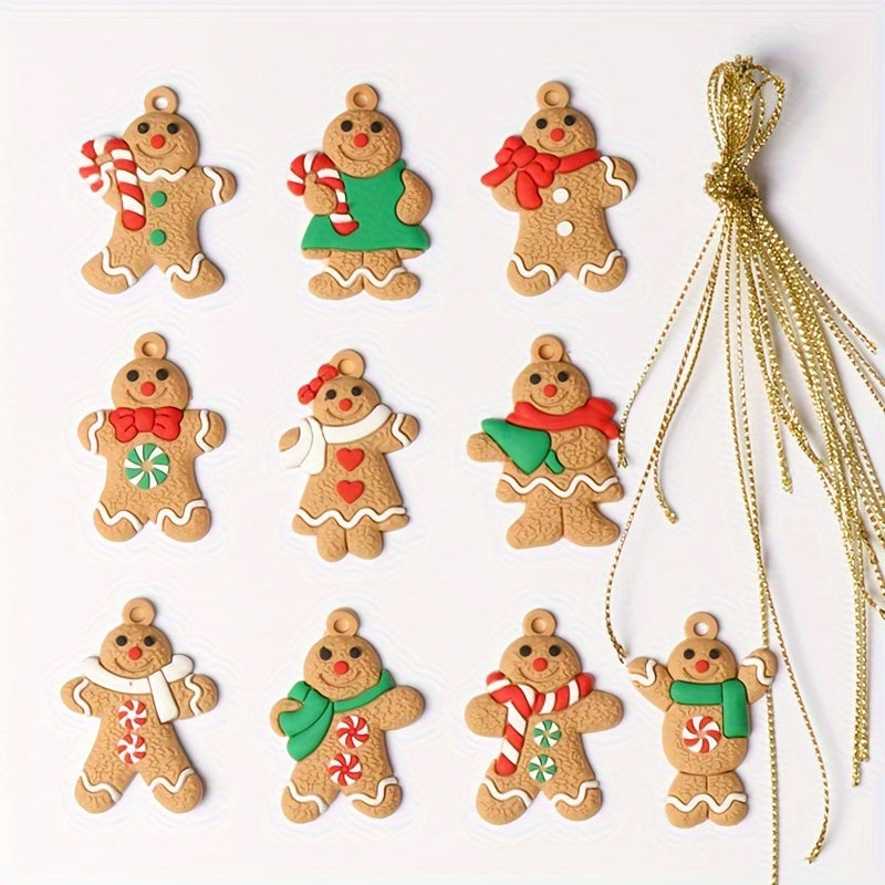 Gingerbread Man Christmas Ornament DIY Scene Pendant Gift