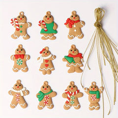 Gingerbread Man Christmas Ornament DIY Scene Pendant Gift