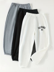 3pcs CALIFORNCA Letter Boys Active Sweatpants Jogger Sports Pants