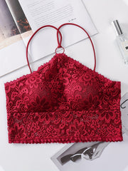 2pcs Girls Lace Halter Camisole Bras Soft Bralette