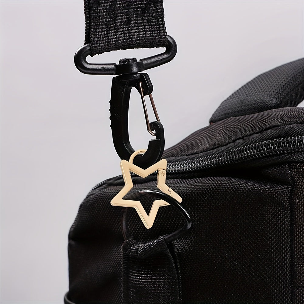 Zinc Alloy Plated Spring Buckle Carabiner Star Snap Hook