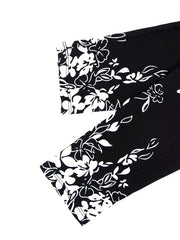Floral Print Yoga Leggings Women's Activewear