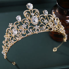 Colorful Rhinestone Crown Hairband Bridal Wedding Party Decor