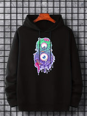 Men's Monster Graphic Hoodie Casual Stretch Breathable Hooded Sweatshirt