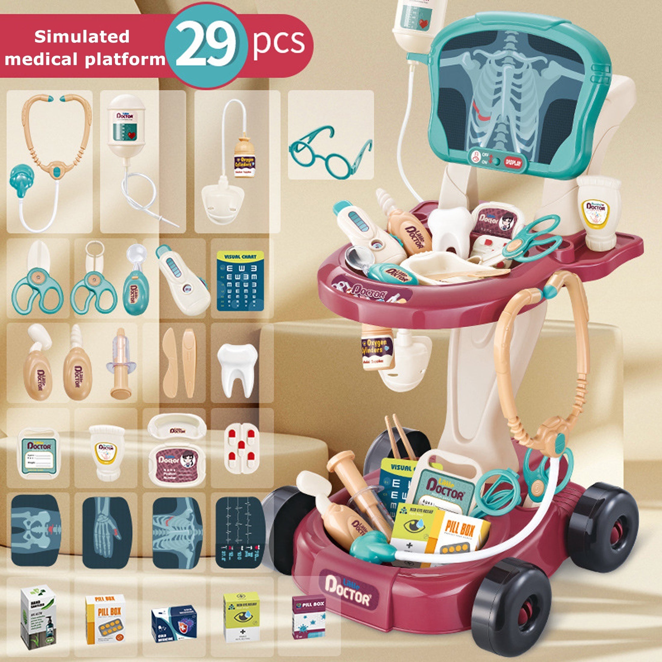 Medical Toy Set with Sound and Light Pretend Play Doctor Toy