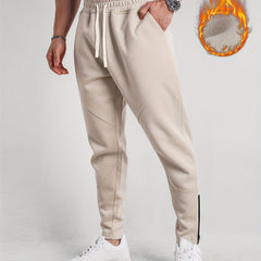 Men's Drawstring Fleece Sweatpants for Autumn Winter