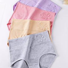 4pcs Floral Print Briefs Comfy Stretchy Intimates Panties