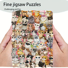 Cat Wooden Puzzle Two Piece Set Educational Jigsaw Toy