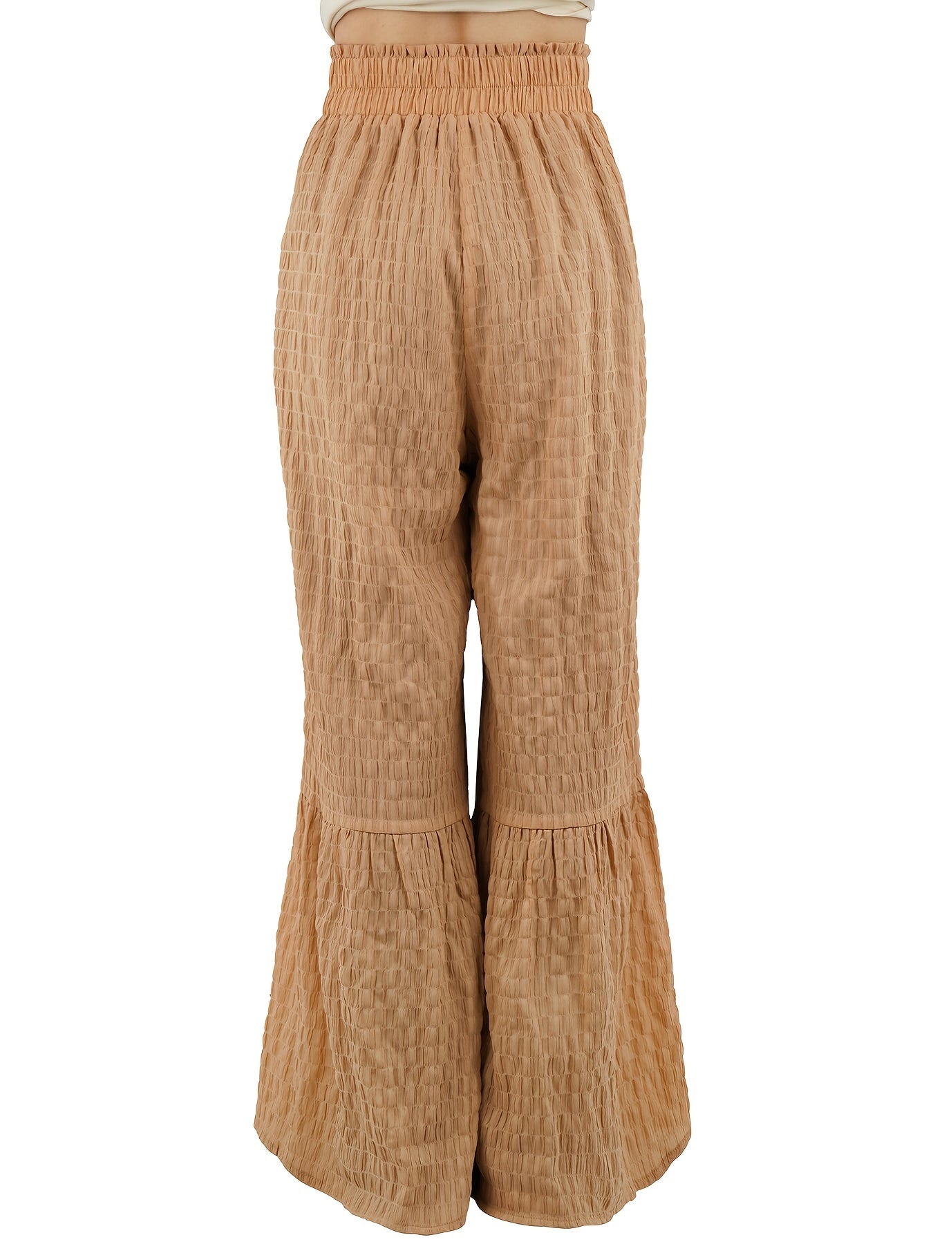 Tassel Drawstring Wide Leg Pants Casual Solid Textured Loose Pants