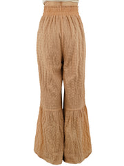 Tassel Drawstring Wide Leg Pants Casual Solid Textured Loose Pants