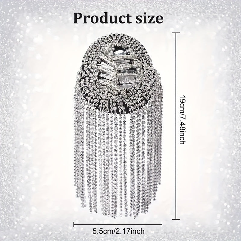 Glass Tassel Epaulettes for Men's Suits