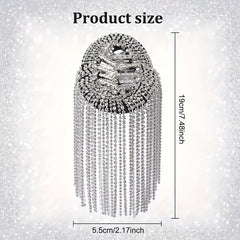 Glass Tassel Epaulettes for Men's Suits