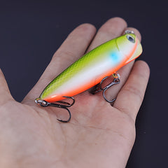 Floating Fishing Lure Plastic Bionic Bait Barbed Treble Hook
