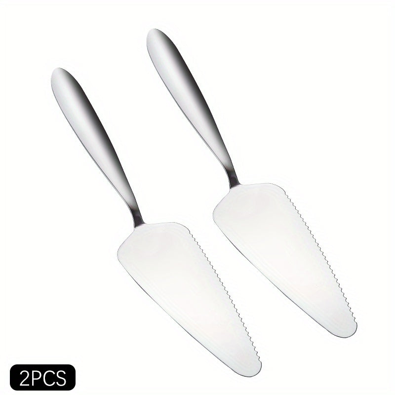 Cake Spatula Slicer Stainless Steel Pizza Shovel Fine Serrated Edge