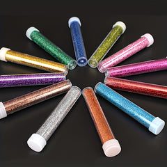 12 Colors Dry Glitter Powder Sequins for Resin Art DIY Crafts