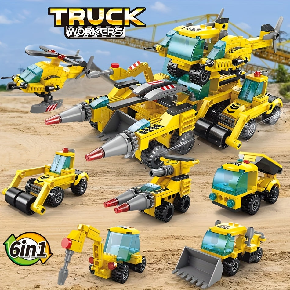 461pcs City Engineering Drill Truck Building Blocks Set Construction Toy