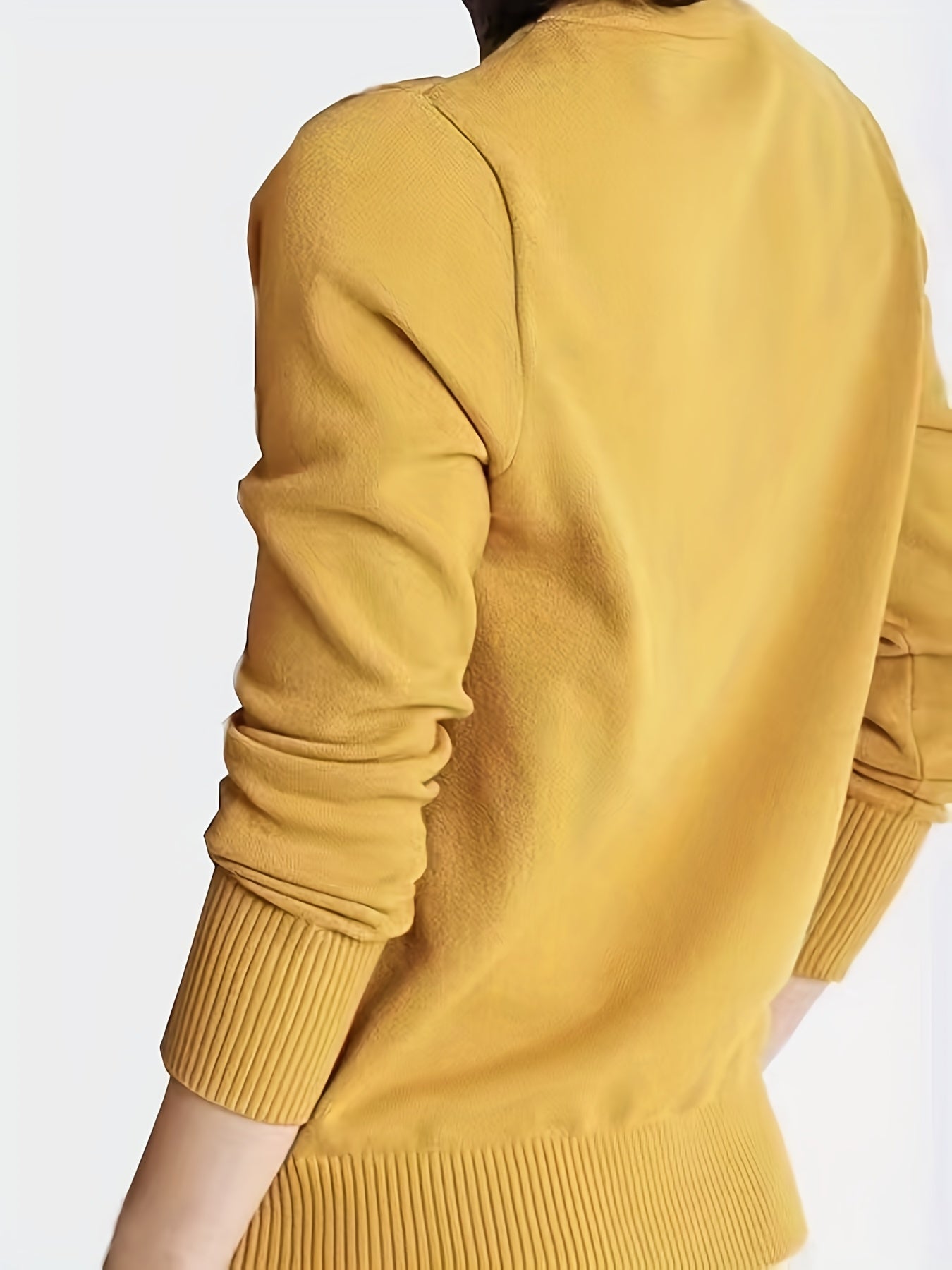 Button Front Solid Cardigan For Women