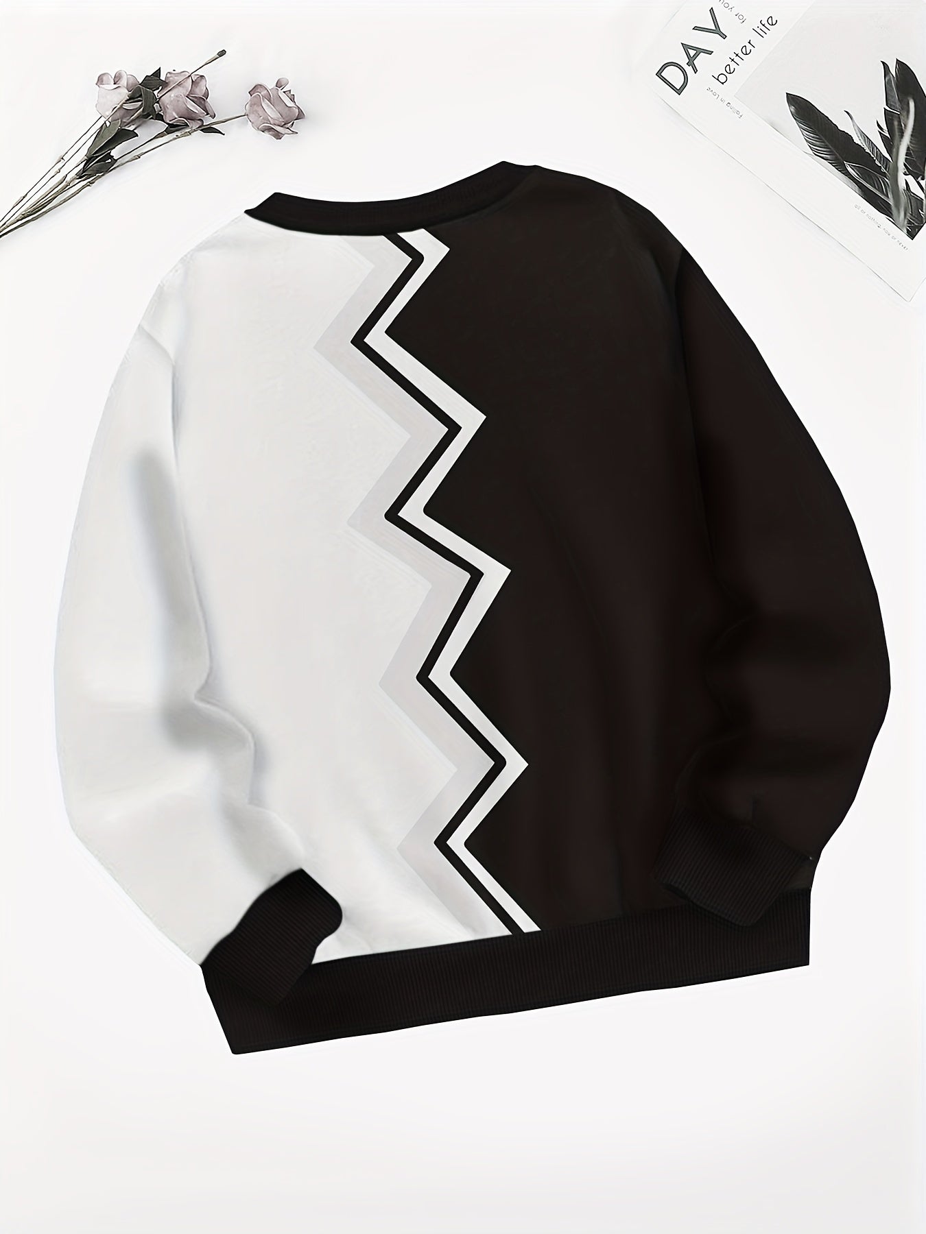Splicing Face Pattern Crew Neck Sweatshirt for Girls Boys