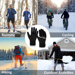 Winter Windproof Waterproof Touch Screen Gloves for Running Driving Cycling