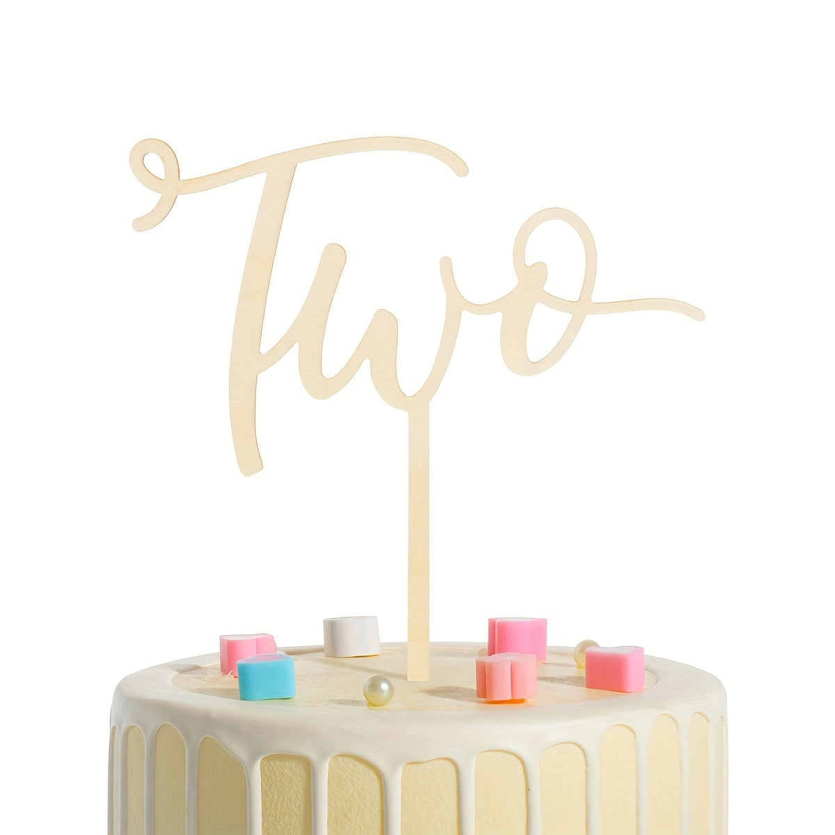 Wooden Birthday Party Two I M Two Cake Insert