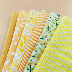 6pcs Square Printed DIY Fabric for Sewing Dress Garment Decorating