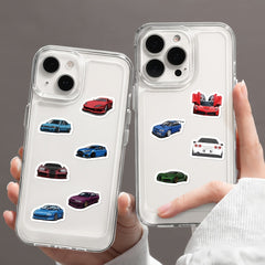 500 Sheets Cartoon Car Sticker Tape, Colorful Sports Car Designs, Self Adhesive