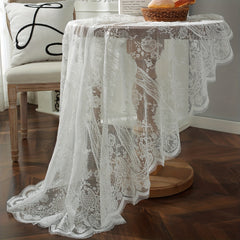 Round Lace Tablecloth American Style Retro Lace Table Cloth