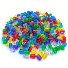 100pcs Transparent ABS Building Blocks 1x1 Cylindrical Bricks