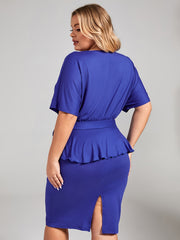 Women's Round Neck Slim Fit Dress