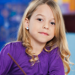 6 Pairs CZ Stud Earrings Set For Children Girls
