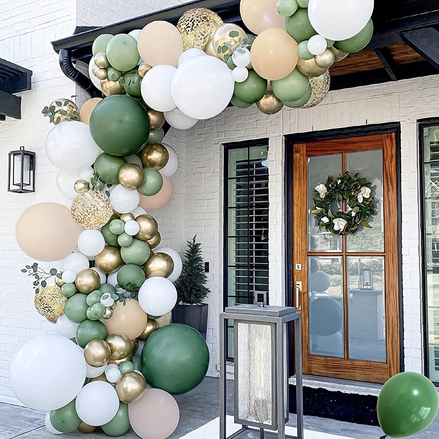 134pcs Green Balloon Arch Kit Eucalyptus Balloons