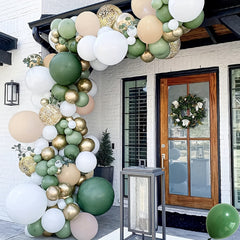 134pcs Green Balloon Arch Kit Eucalyptus Balloons