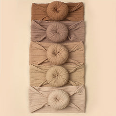 5pcs Jacquard Donut Wide Headband for Infant Toddler