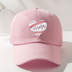 Heart MAMA Baseball Cap Distressed Dad Hat For Women