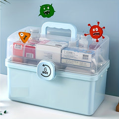 Multifunctional 3-layer Transparent Medicine Storage Box