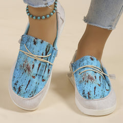 Women's Casual Print Flat Canvas Shoes Comfortable And Lightweight