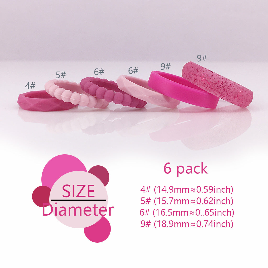 Fashionable Minimalist Silicone Rings Non-toxic Women&Men