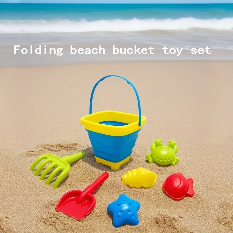 Kids Beach Toys Sand Water Play Set Folding Bucket Christmas Halloween Toy