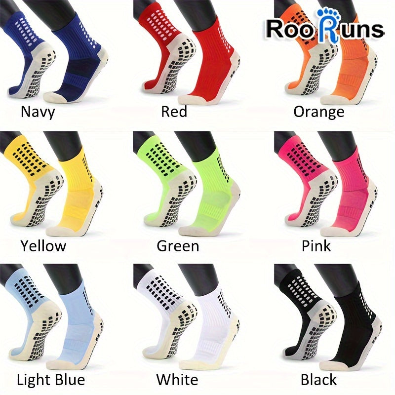 Padded Football Socks Anti Slip Grip Sports Crew One Size Fits 38-45