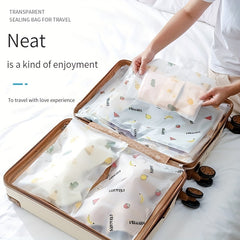 5pcs Fruit Print Travel Storage Bag For Outdoor Travel