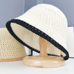Breathable Hollow Sun Hat UV Protection Crochet Cloche Hat
