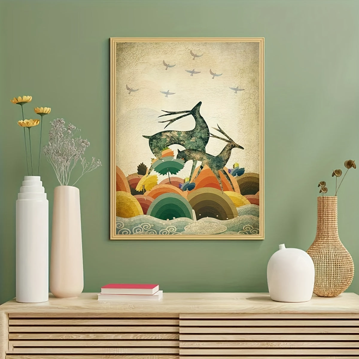 5D DIY Full Round Reindeer Diamond Painting