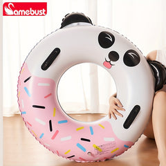 Panda Pink Inflatable Swimming Ring for Men Women