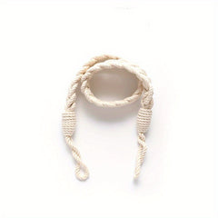 Boho Linen Curtain Rope with Stylish Tieback for Bedroom and Living Room