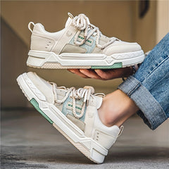 Men's Chunky Skate Shoes Good Traction Breathable Lace-up Sneakers