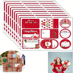 10 Sheets Christmas Decorative Adhesive Seal Labels Stickers