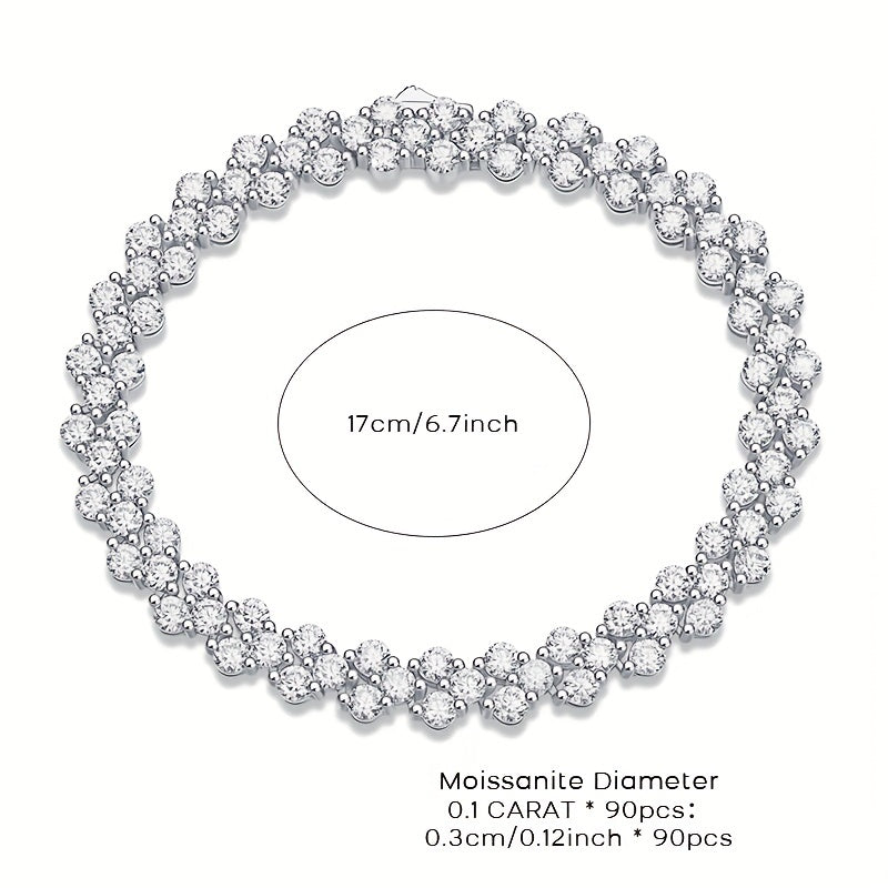 Moissanite Tennis Bracelet 925 Silver for Women