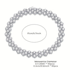 Moissanite Tennis Bracelet 925 Silver for Women